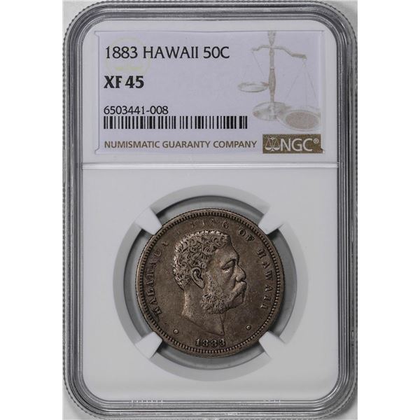 1883 Kingdom of Hawaii Half Dollar Coin NGC XF45