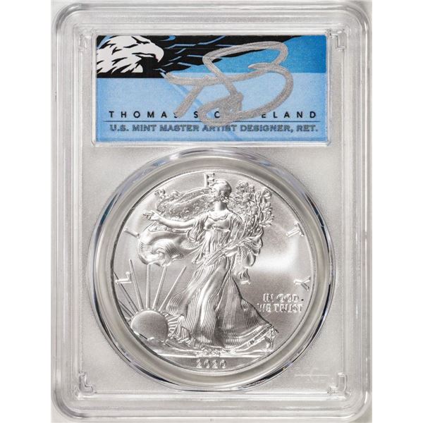 2020 $1 American Silver Eagle Coin PCGS MS70 First Day Of Issue Cleveland Signature