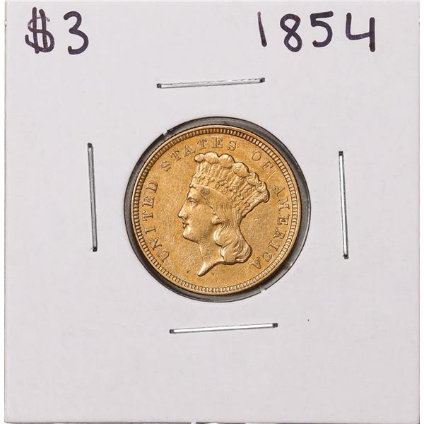 1854 $3 Indian Princess Head Gold Coin