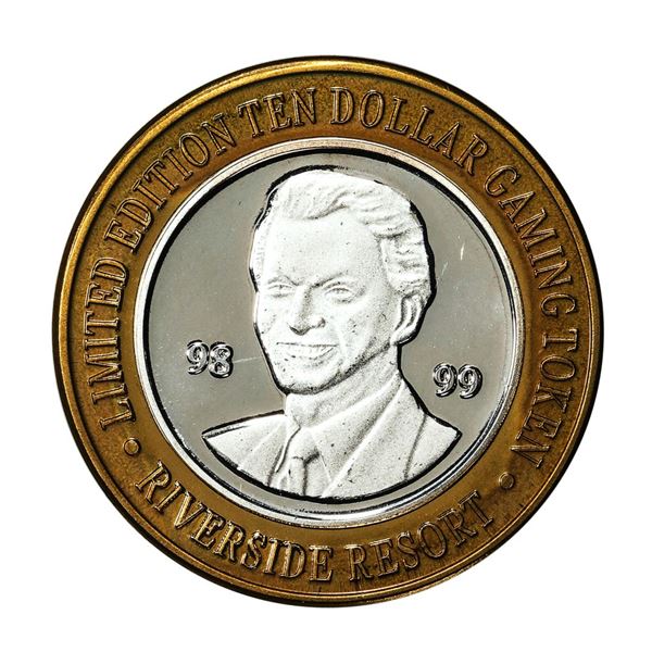 .999 Silver Riverside Resort Hotel & Casino Laughlin $10 Limited Edition Gaming Token