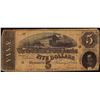 Image 1 : 1864 $5 Confederate States of America Note