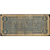 Image 2 : 1864 $5 Confederate States of America Note