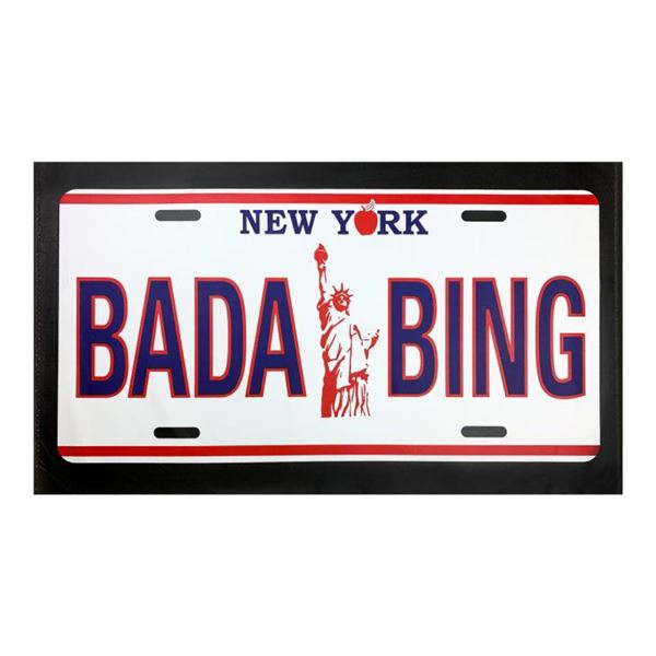 Steve Kaufman (1960-2010) "BADA BING" Original Mixed Media On Canvas