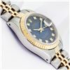 Image 5 : Rolex Ladies Two Tone Blue Vignette Diamond Datejust Wristwatch with Box & Papers