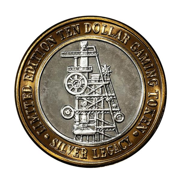 .999 Fine Silver Silver Legacy Reno, Nevada $10 Limited Edition Gaming Token