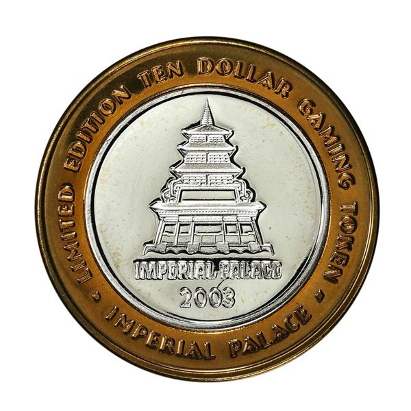 .999 Silver Imperial Palace Hotel & Casino Las Vegas $10 Limited Edition Gaming Token