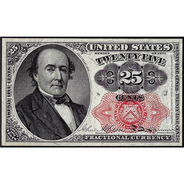 1874 Fifth Issue Twenty-Five Cents Fractional Currency Note