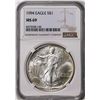 Image 1 : 1994 $1 American Silver Eagle Coin NGC MS69