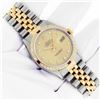 Image 3 : Rolex Mens Two Tone Champagne Ruby and Diamond Datejust Wristwatch