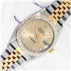 Image 2 : Rolex Mens Two Tone Champagne Diamond Datejust Wristwatch