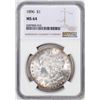 Image 1 : 1896 $1 Morgan Silver Dollar Coin NGC MS64