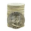 Image 1 : Roll of (20) Brilliant Uncirculated 1957-D Franklin Half Dollar Coins