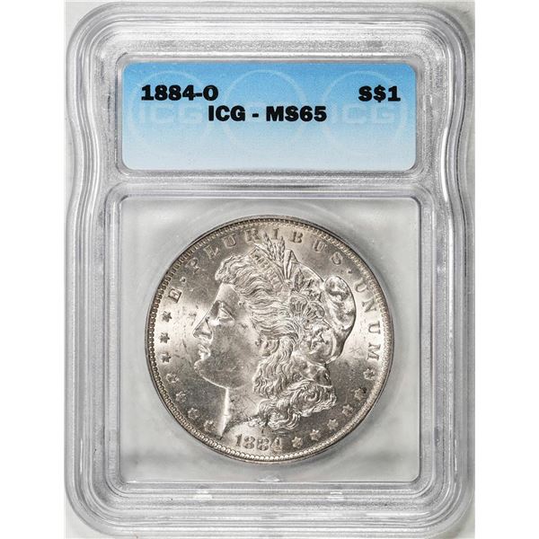 1884-O $1 Morgan Silver Dollar Coin ICG MS65