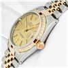 Image 9 : Rolex Mens Two Tone Champagne Index Ruby and Diamond Datejust Wristwatch