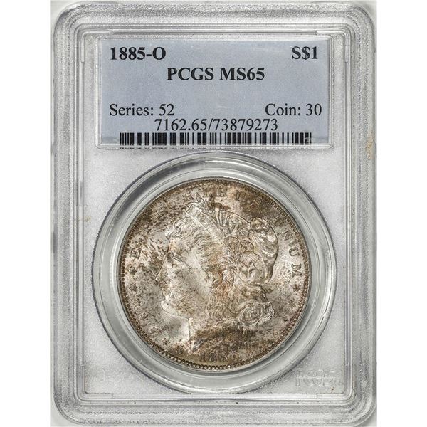 1885-O $1 Morgan Silver Dollar Coin PCGS MS65