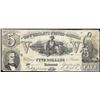 Image 1 : 1861 $5 Confederate States of America Note