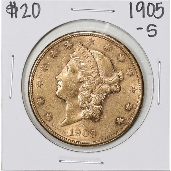 1905-S $20 Liberty Head Double Eagle Gold Coin