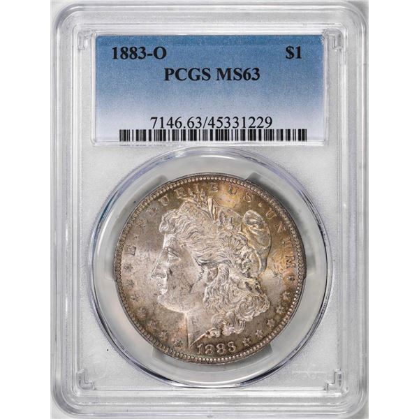 1883-O $1 Morgan Silver Dollar Coin PCGS MS63 Great Toning