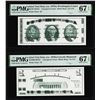 Image 1 : Set of Giori Test Note Washington & Lincoln Memorial PMG Superb Gem Unc 67EPQ