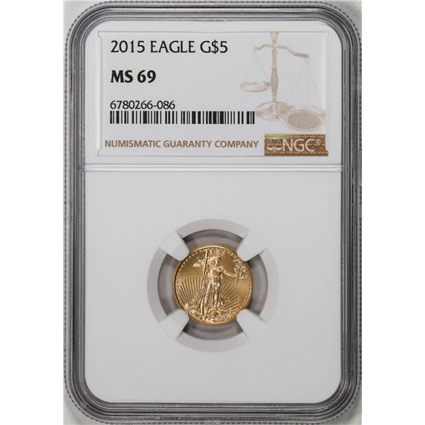 2015 $5 American Gold Eagle Coin NGC MS69