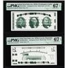 Image 1 : Set of Giori Test Note Washington & Lincoln Memorial PMG Superb Gem Unc 67EPQ