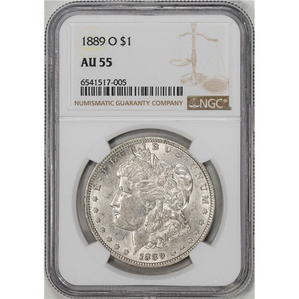 1889-O $1 Morgan Silver Dollar Coin NGC AU55