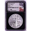 Image 1 : 2020-W $1 Burnished American Silver Eagle Coin NGC MS70 Mercanti Signature