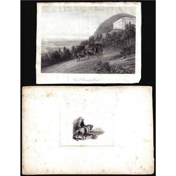 Lot of (2) 1800's Vignette from Original Proof Plates