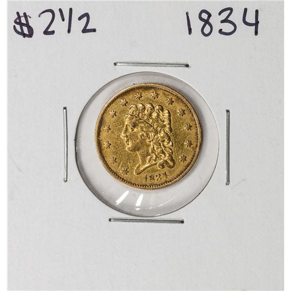 1834 $2 1/2 Classic Head Quarter Eagle Gold Coin