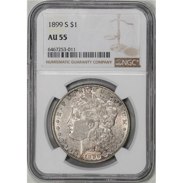 1899-S $1 Morgan Silver Dollar Coin NGC AU55