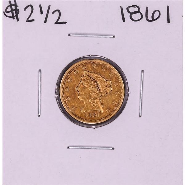 1861 Old Reverse $2 1/2 Liberty Head Quarter Eagle Gold Coin