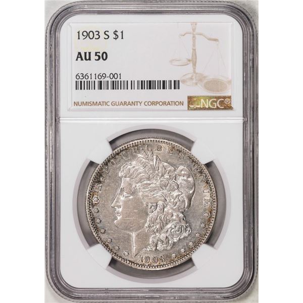 1903-S $1 Morgan Silver Dollar Coin NGC AU50