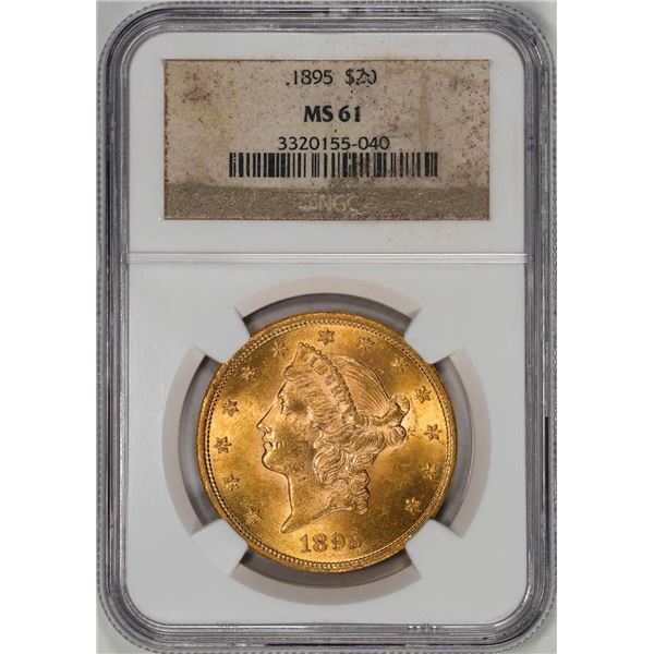 1895 $20 Liberty Head Double Eagle Gold Coin NGC MS61