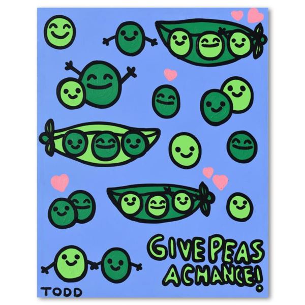 Goldman  Give Peas A Chance  Original Acrylic On Canvas