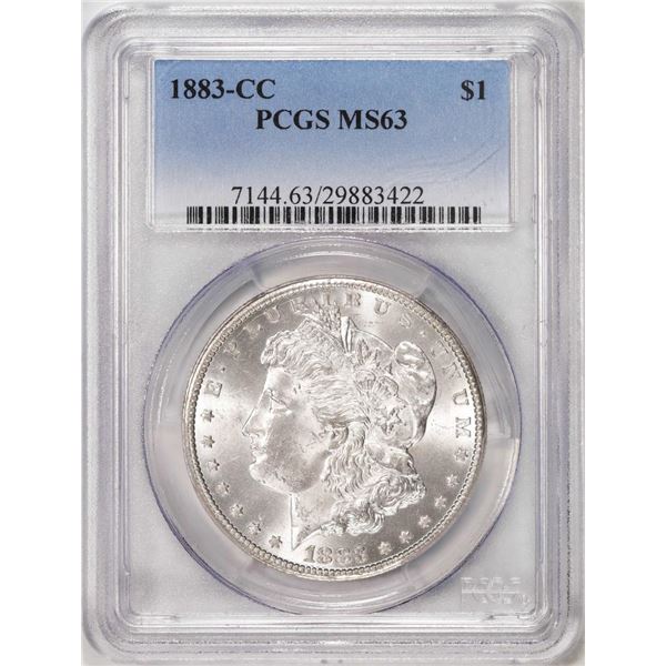 1883-CC $1 Morgan Silver Dollar Coin PCGS MS63