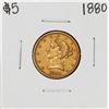 Image 1 : 1880 $5 Liberty Head Half Eagle Gold Coin