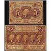 Image 1 : Lot of July 17, 1862 First Issue Five & Twenty-Five Cents Fractional Currency Notes