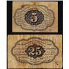 Image 2 : Lot of July 17, 1862 First Issue Five & Twenty-Five Cents Fractional Currency Notes