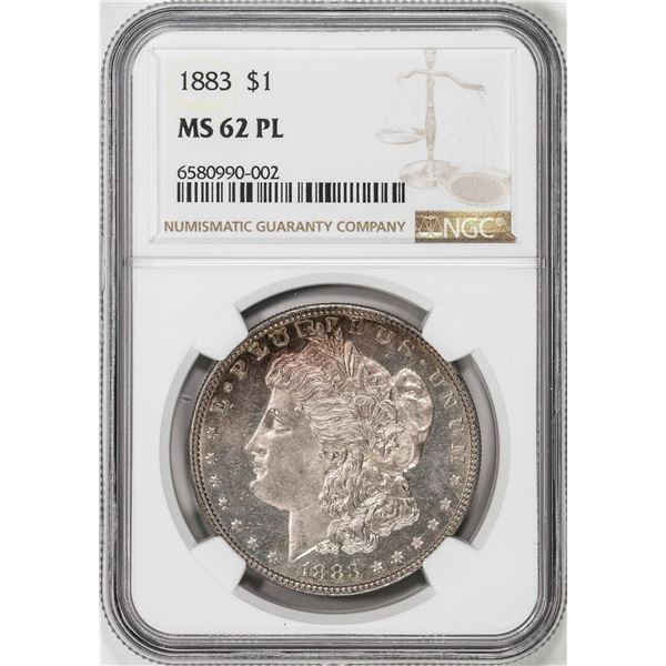 1883 $1 Morgan Silver Dollar Coin NGC MS62PL