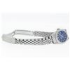 Image 4 : Rolex Ladies Stainless Steel Factory Blue Index Datejust Wristwatch