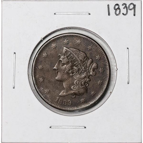 1839 N-14 Coronet Head Large Cent Coin