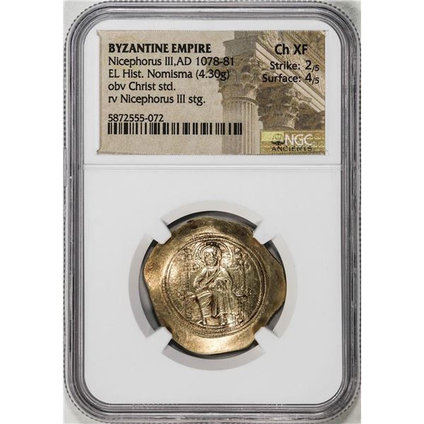 Byzantine Empire 1078-81 Nicephorus III Histamenon Nomisma Ancient Coin NGC CH XF