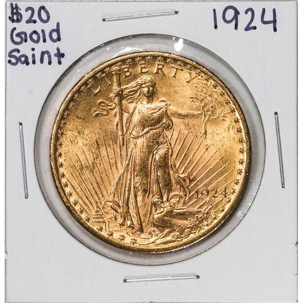 1924 $20 St. Gaudens Double Eagle Gold Coin