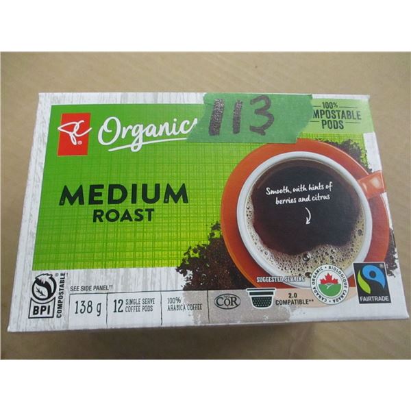 SHELF PULLS (AS IS):  MEDIUM ROAST COFFEE (12 K-CUPS) - BOX