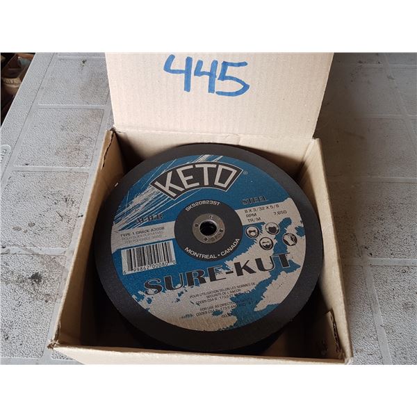 Box(25) of Steel Cutting Disc 8" x 3/32" x 5/8" for saw