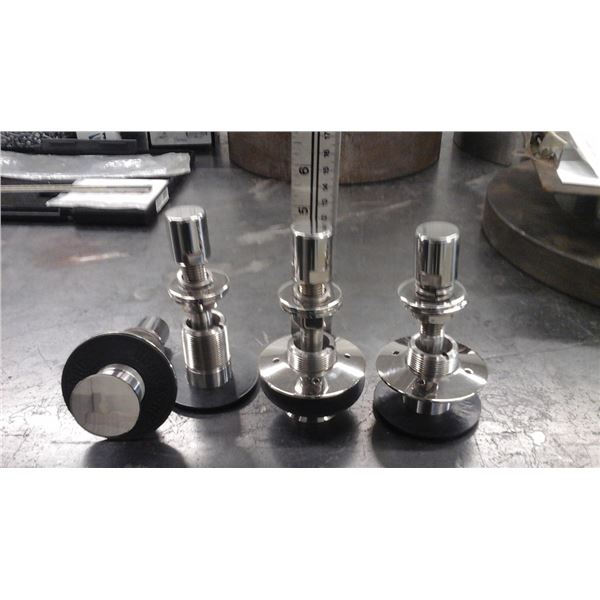 4 Fixation stainless chrome 5" de haut