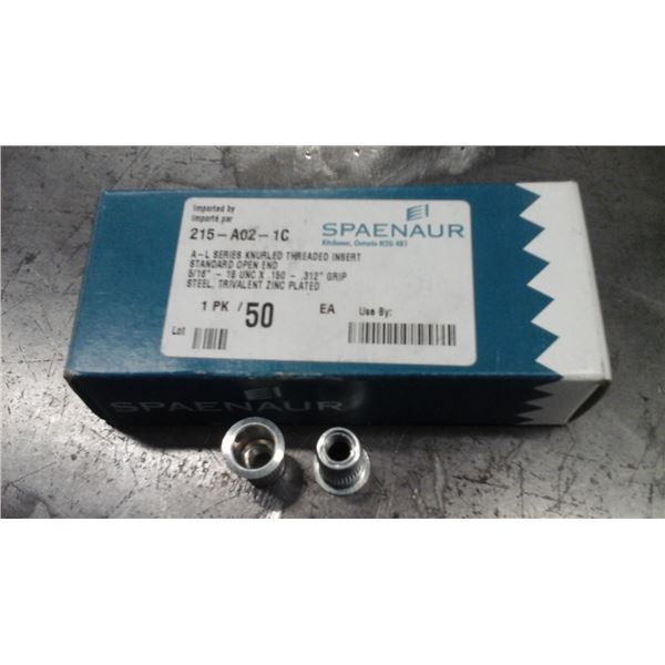 50 A-L Series knurled threaded insert 5/16 -18 NC