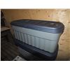 Image 1 : 2 Large Rubbermaid Storage Bins w/ Lids