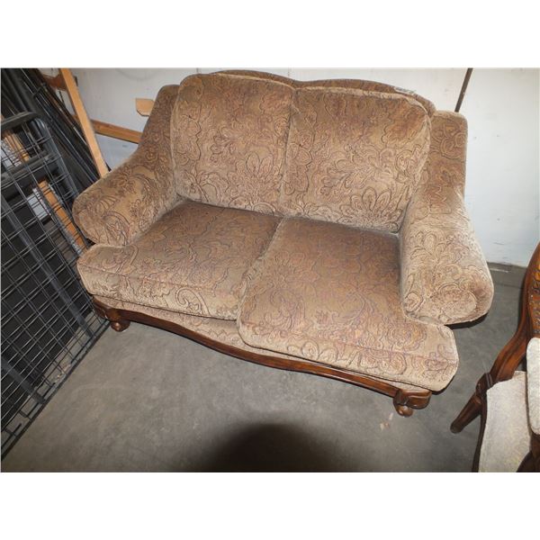 Brown Love Seat & 2 Chairs