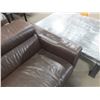 Image 6 : Brown Leather Sofa